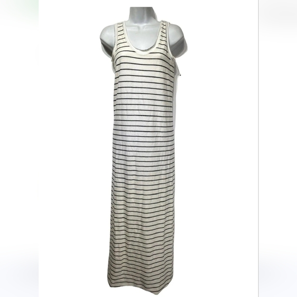 Dolan Black and White Striped Maxi Dress - Picture 1 of 10